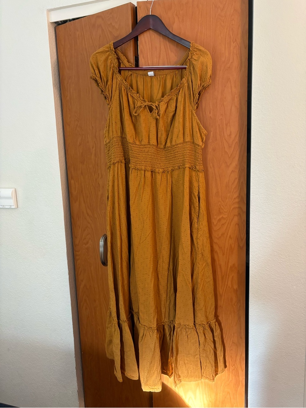 Old Navy Mustard Cottagecore Prairie Maxi Dress XL